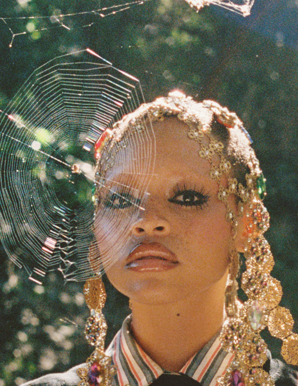 Regal Headpieces And Statement Earrings Dominate This Editorial