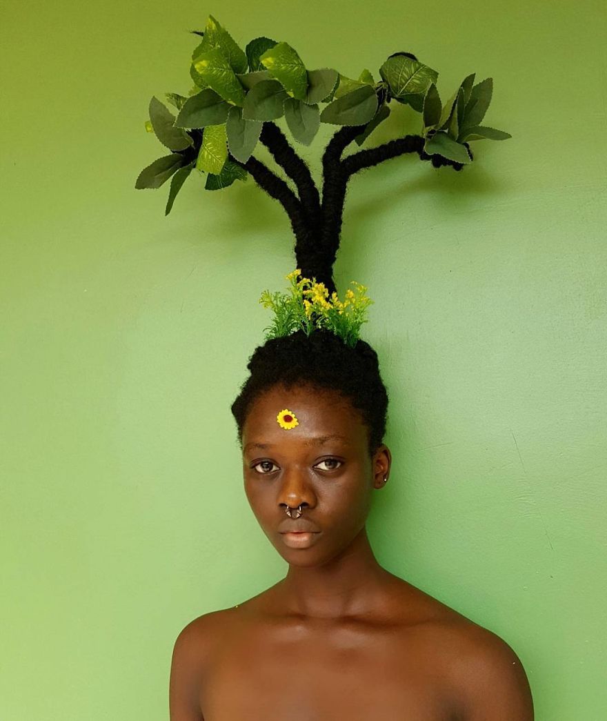 This Ivorian Artist Can Sculpt Her Hair Into Anything