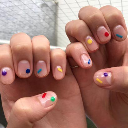 The negative space nail art trend is perfect for the summer