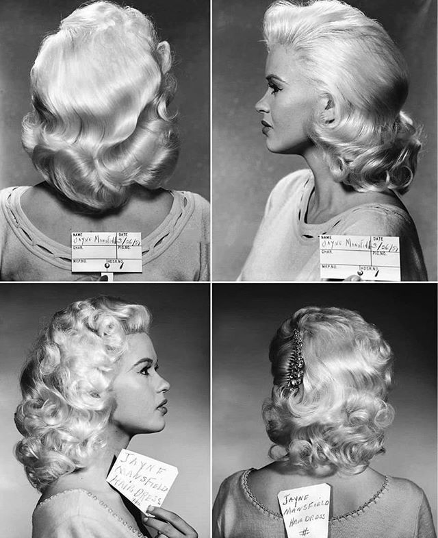 Jayne Mansfield Hair-Test (1957) ❤ • • • #jaynemansfield #blondehair #19…